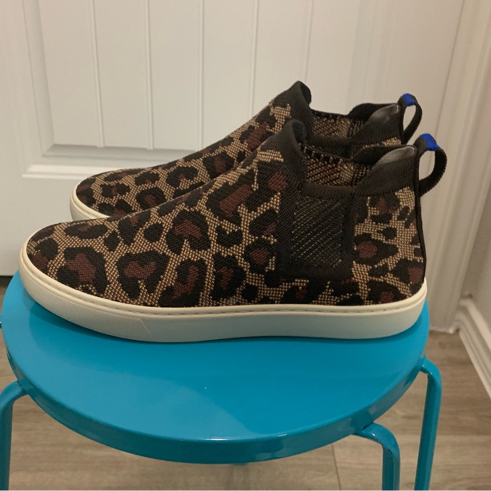 Rothy’s High Top Sneakers - Leopard Print Knit - WMN’s 8.5 - Made in China